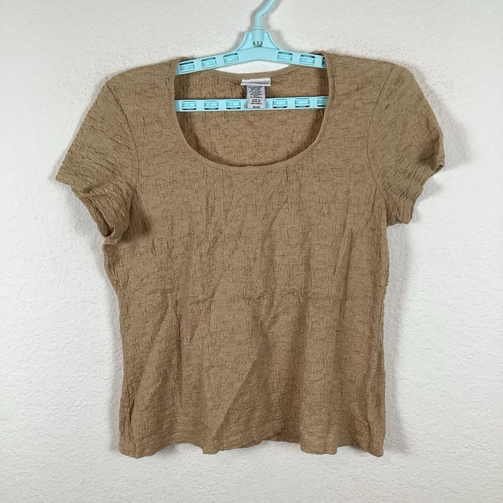 Jaclyn Smith Womens T Shirt Top Sz M Short Sleeve Pullover Solid Excellent